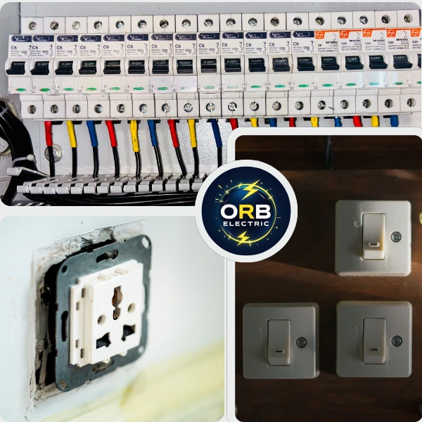Residential electrical outlet installation and circuit wiring