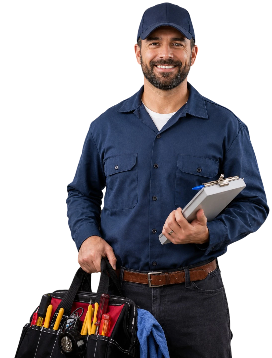 Licensed residential electrician performing electrical repairs